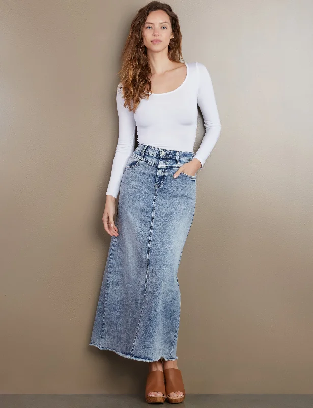 The Lowdown Denim Maxi Skirt